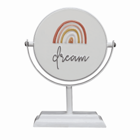 Dream/Believe in Yourself-2 Sided Rotating Metal Table Top Decoration- Embossed Metal Signs for Home Decoration-6 x 2.5 x 7.875 Inches