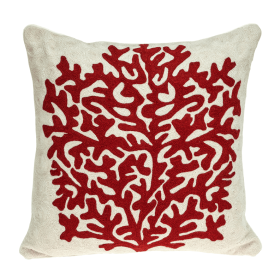Parkland Collection Canna Accent Beige Pillow Cover With Poly Insert