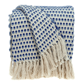 Parkland Collection Sulhwa Transitional Beige 52" X 67"  Throw Blanket