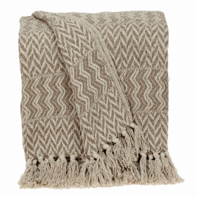 Parkland Collection Alma Transitional Brown 52" x 67" WOVEN HANDLOOM Throw