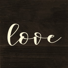 Love (script)... Wall Sign
