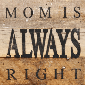 Mom is always right... Wall Sign