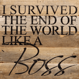 I survived the end of the world...  Wall Sign