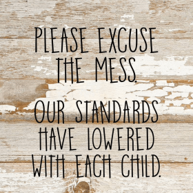 Please excuse the mess Wall Sign
