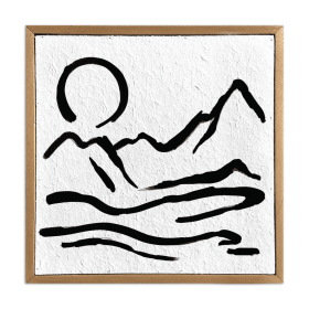 Ink Landscape /  Pulp Paper Wall Decor