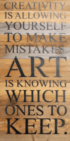 Creativity is allowing yourself to... Wall Sign