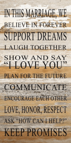 In this marriage, we believe in for... Wall Sign