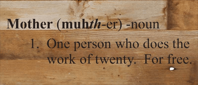 Mother (muhth-er) 1 Wall Sign