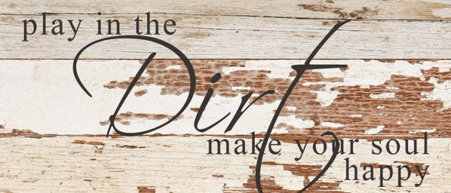 Play in the dirt Wall Sign