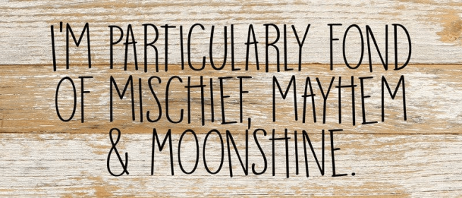 I'm particularly fond of mischief,...  Wall Sign