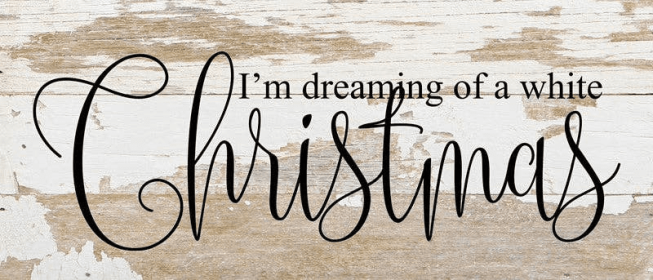 I'm dreaming of a white Christmas... Wall Sign