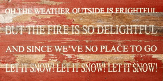 Oh the weather outside is frightful... Wall Sign