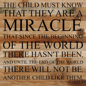 The child must know that they are a... Wall Sign