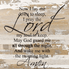 Now I lay me down to sleep Wall Sign