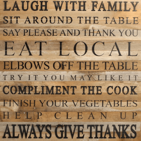 Laugh with family Sit around the ta... Wall Sign