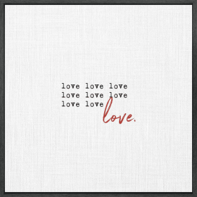 Love, love, love, love... (love in... Framed Canvas