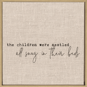 The children were nestled all snug in... Framed Canvas