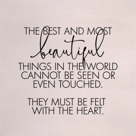 The best and most beautiful things in th... Wall Art