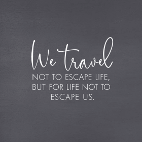 We travel not to escape life, but for li... Wall Art