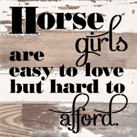 Horse girls are easy to love but hard to... Wall Sign
