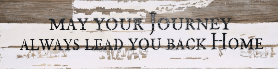 May your journey always lead you back ho... Wall Sign