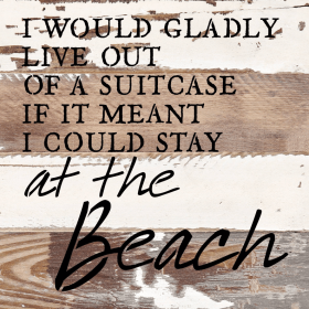 I would gladly live out of a suitcase if... Wall Sign