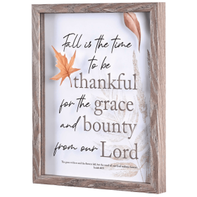 Framed Wall Art Fall Time Thankful 11x14