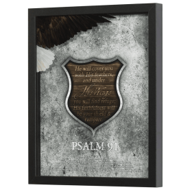 Framed Wall Art Psalm 91 Eagle