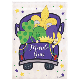 Flag Mardi Gras Truck Polyester 30x44