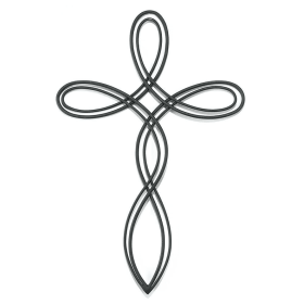 Wall Oval Open Cross