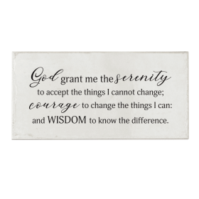 Wall Tile Serenity Prayer White