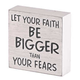 Tabletop Plaque Let Your Faith Be