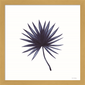 Watercolor Blue Leaf II by Seven Trees Design, Framed Art