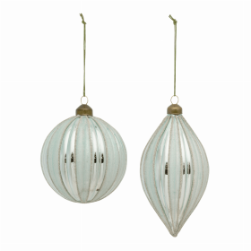 Ornament (Set of 6) 4.75"H, 6.75"H Glass