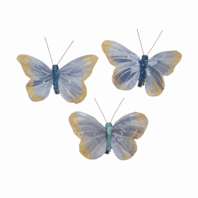 Butterfly (Set of 12) 3.75"L Feather