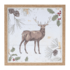 Framed Deer and Cardinal Bird Wall Art