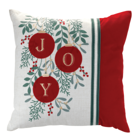 Joy Ornaments Throw Pillow