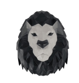 Anne Home - Origami Lion Head Wall Décor