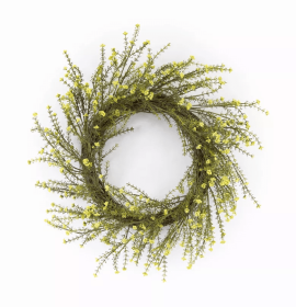 Mini Floral Wreath 18"D Plastic/Polyfoam
