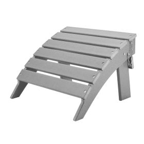 Adirondack Ottoman, 16.9L x 18.9W x 13H Inch HDPE Plastic Folding Adirondack Ottoman, Weather-Resistant Foot Rest for Adirondack Chair