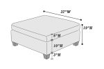 Contemporary 1pc OTTOMAN Tan Color Chenille Fabric Modular Corner wedge Sofa Living Room Furniture